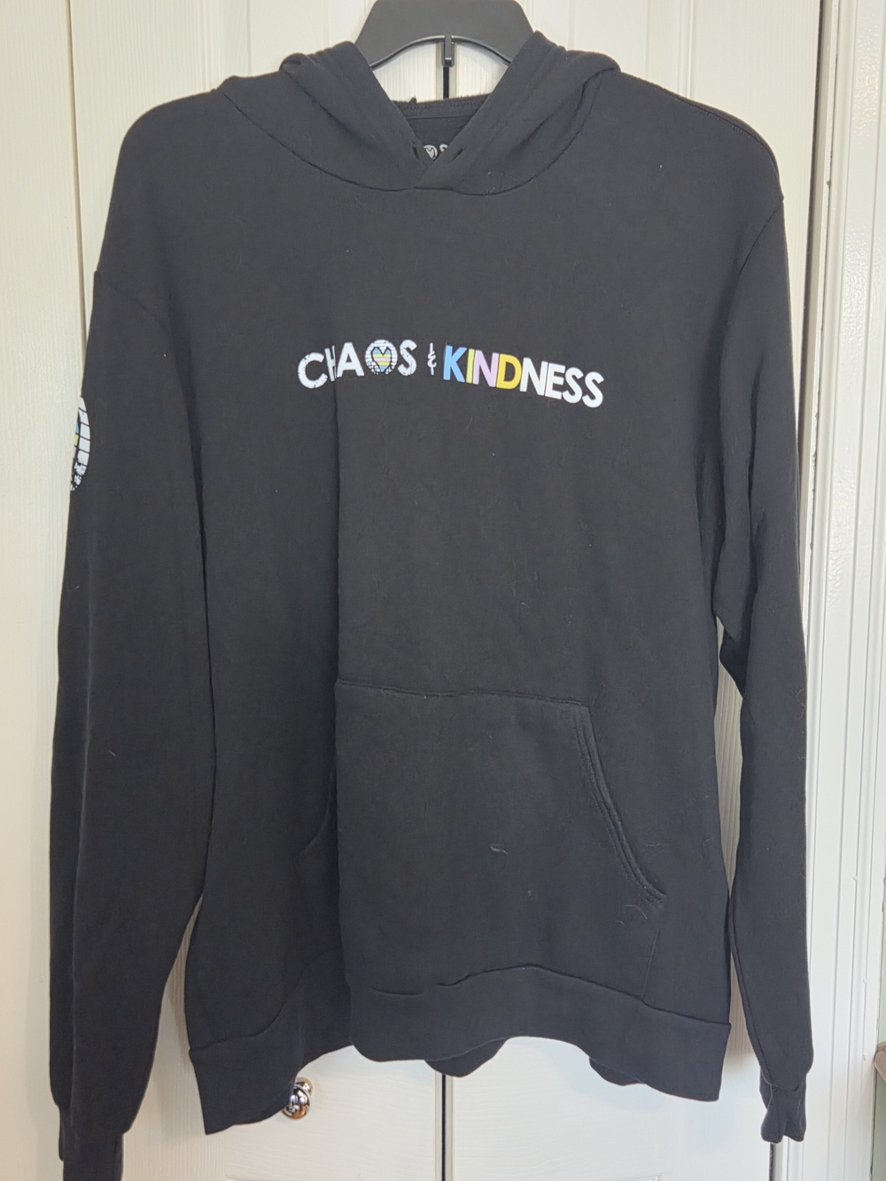 Black Chaos And Kindness Hoodie, 3x